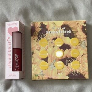 ColourPop Bundle! Lil Ray of Sunshine 9 Color Eyeshadow Palette & Liquid Blush